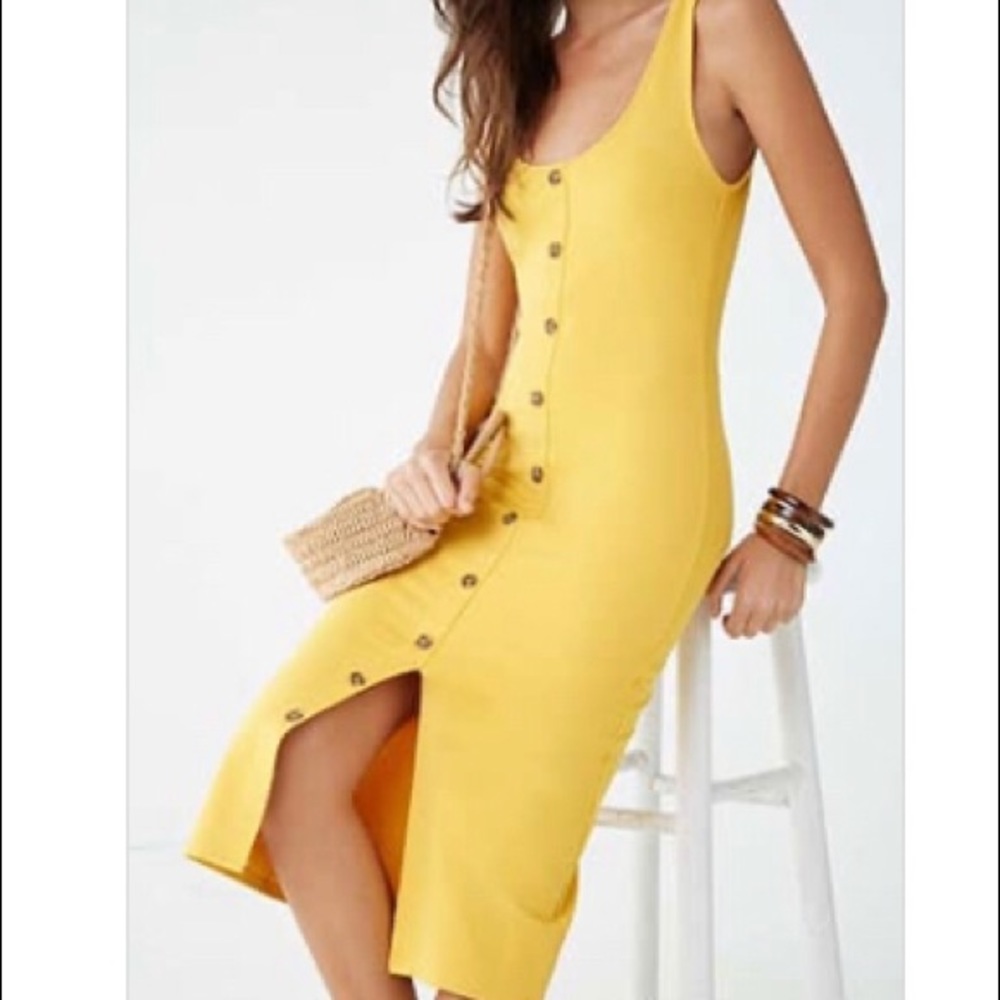 NWT Forever21 Button Down Midi Dress